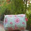 INDACORIFY 100% Cotton Block Print Cosmetic Toiletry Bags Boho Beauty Toiletry Kits Travel Case Pouch for Women's Printed Cotton Tote Bag (Pattern- 14) view 3