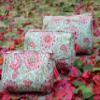 INDACORIFY 100% Cotton Block Print Cosmetic Toiletry Bags Boho Beauty Toiletry Kits Travel Case Pouch for Women's Printed Cotton Tote Bag (Pattern- 14) view 4
