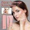 Super Coverage Foundation With Buffing Brush, Super Full Coverage Makeup, Full Coverage Foundation And Brush Set, Concealer Full Face Coverage (Natural+Ivory) view 2
