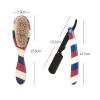 CestoMen Professional Barber Straight Edge Razor and Barber Fade Brush Set Include 5 Blades, Straight Razor for Men Close Shaving & Hair Cutting (Red/White/Blue) view 2