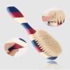 CestoMen Professional Barber Straight Edge Razor and Barber Fade Brush Set Include 5 Blades, Straight Razor for Men Close Shaving & Hair Cutting (Red/White/Blue) view 3