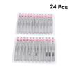 NOLITOY 24pcs Elegant Stainless Steel Flat Tip Eyebrow Tweezers Hair Removal Tweezers Tool Safe and Sharp for Eyebrow Clip Multipurpose Makeup Tools view 2