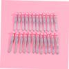 NOLITOY 24pcs Elegant Stainless Steel Flat Tip Eyebrow Tweezers Hair Removal Tweezers Tool Safe and Sharp for Eyebrow Clip Multipurpose Makeup Tools view 3