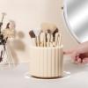 Anyoifax 360 Rotating Makeup Brush Holder 7 Slots Make Up Brush Organizer Removable Spinning Cosmetic Brushes Storage Pen Holder for Vanity, Dresser, Desk, Beige view 2