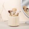 Anyoifax 360 Rotating Makeup Brush Holder 7 Slots Make Up Brush Organizer Removable Spinning Cosmetic Brushes Storage Pen Holder for Vanity, Dresser, Desk, Beige view 3