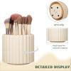 Anyoifax 360 Rotating Makeup Brush Holder 7 Slots Make Up Brush Organizer Removable Spinning Cosmetic Brushes Storage Pen Holder for Vanity, Dresser, Desk, Beige view 4