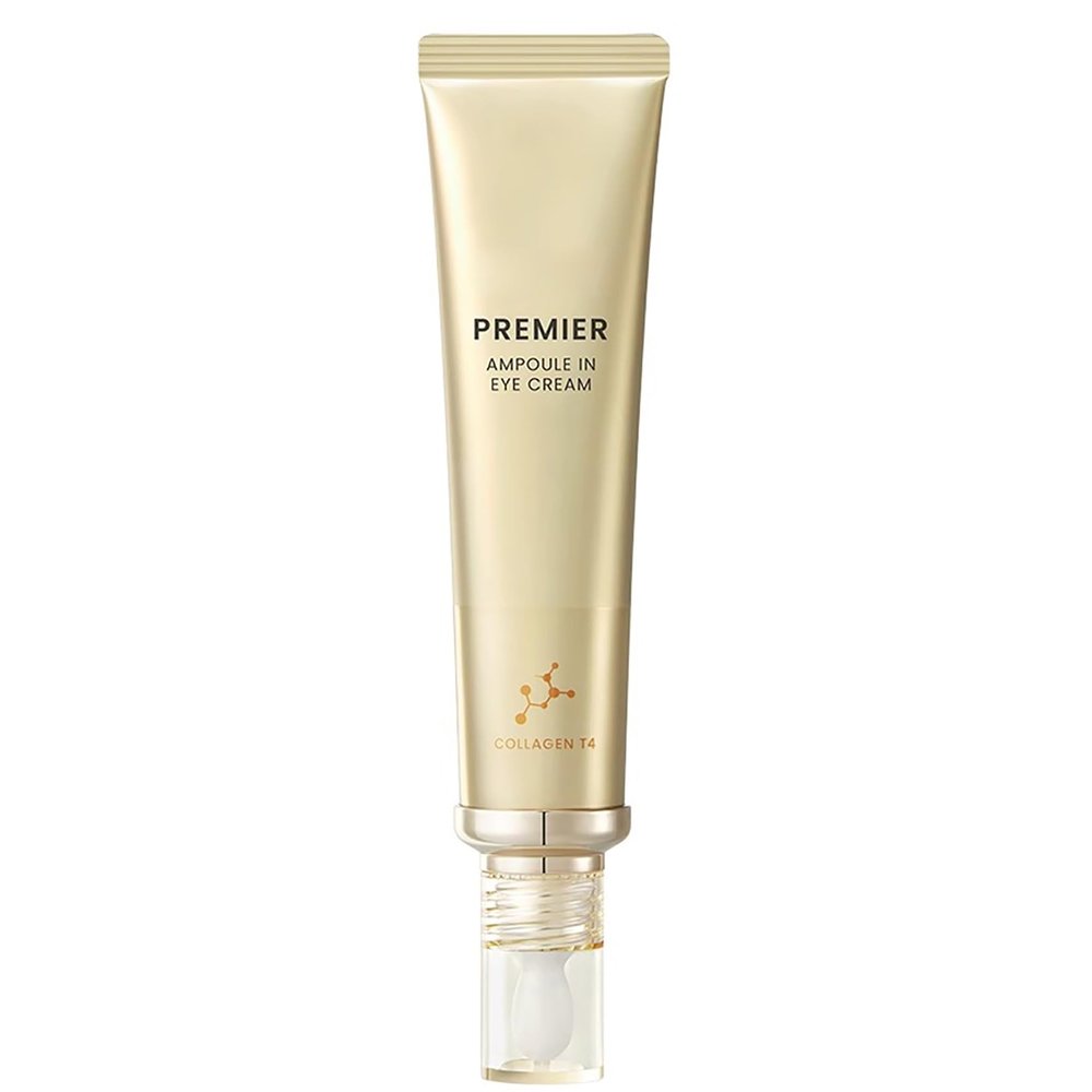 BeautyMall 1 PC New Premier Ampoule in Eye Cream Wth Collagen T4, Firming Lifting Moisturizing Eye Cream For Face, 40g / 1.4 FL OZ, gold black
