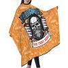 Custom Barber Skull Haircut Barber Cape for Men Women, Personalized Text Logo Salon Haircut Cape, Customized Hair Cutting Cape Hairdressing Apron for Home Salon Barbershop view 3