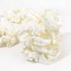 16 Pcs Scrunchies for Women - White Satin Silk Scrunchies for Girls Hair Ties Elastics Bands Ponytail Holder Hair Accessories view 3