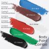 FREEORR 3 Colors Red Black Green Body Paint Sticks, Eye Black Baseball Sticks for Baseball/Football/Halloween/Costume Parties Accessories Vampire/Witch/Clown Makeup Face & Body Paint view 2