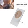 3D Silicone Belly Piercing Practice Model Reusable Soft Elastic Human Navel Display for Piercing Training Dark Skin Tone view 3