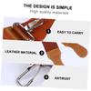 NOLITOY Leather and Canvas Double-layer Razor Strop for Straight Razor Sharpening Polishing Strap for Professional Barbers and Home Use view 4
