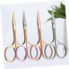 NOLITOY 4pcs Stainless Steel Colorful Beard Scissors for Men Durable Trimming Shears for Mustaches and Facial Hair Grooming for Home and Barber Use Random Color view 2