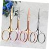 NOLITOY 4pcs Stainless Steel Colorful Beard Scissors for Men Durable Trimming Shears for Mustaches and Facial Hair Grooming for Home and Barber Use Random Color view 4