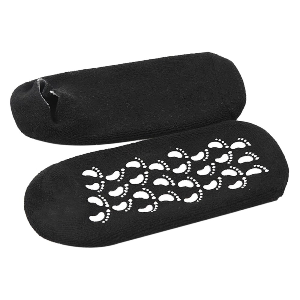 Healeved 2pairs Moisturizing Foot Care Socks for Women Breathable Spandex Comfortable Spa Socks Black for Flats Heels Everyday Use
