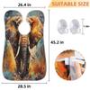 Xiaoyanbd Colorful Paint Elephant Beard Bib Apron,Beard Hair Catcher for Men Shaving,Fathers Day Anniversary Christmas Gifts for Dad Husband,Beard Bib with 2 Suction Cups view 3