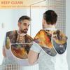 Xiaoyanbd Colorful Paint Elephant Beard Bib Apron,Beard Hair Catcher for Men Shaving,Fathers Day Anniversary Christmas Gifts for Dad Husband,Beard Bib with 2 Suction Cups view 4