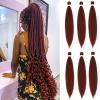 Pre Stretched Braiding Hair Copper Red Braiding Hair Braid in Hair Extensions 26 Inch Ginger Crochet Braiding Hair Easy Braid Crochet Box Braids Hair(350#6 packs) view 1
