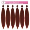Pre Stretched Braiding Hair Copper Red Braiding Hair Braid in Hair Extensions 26 Inch Ginger Crochet Braiding Hair Easy Braid Crochet Box Braids Hair(350#6 packs) view 2