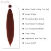 Pre Stretched Braiding Hair Copper Red Braiding Hair Braid in Hair Extensions 26 Inch Ginger Crochet Braiding Hair Easy Braid Crochet Box Braids Hair(350#6 packs) view 3