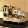 AOKID Makeup Organizer, Modern Minimalist Functional Cosmetic Display Case, Large-Capacity Organizer for Vanity, Skincare, Lipstick, Facial Mask, Perfume, Bathroom, Bedroom - Black view 4