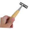 Outanaya 4pcs Classic Bamboo Handle Razor Eco-friendly Stainless Steel Shaving Razor for Men Mustache Trimmer Beard Trimmers view 3