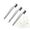 Beavorty 3pcs Stainless Steel Eyebrow Tweezers Precision Cosmetic Tool for Eyebrow Shaping Lightweight Design for and Multi-purpose Makeup Essential for Women view 3