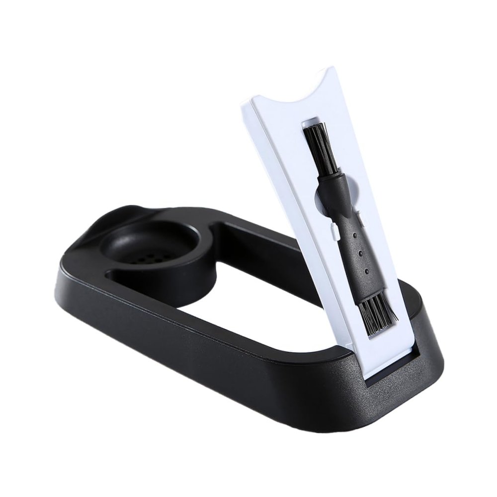Outanaya Foldable Electric Shaver Holder Draining Base and Brush for Easy Cleaning Compact Design for Space Saving for Dad Boyfriend Husband Black