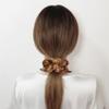 12 Pcs Satin Silk Scrunchies, Soft Hair Ties, Fashion Hair Bands, Bow Ropes, Elastic Bracelets, Ponytail Holders, Accessories for Women and Girls (4.5 Inch, Brown) view 2