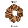 12 Pcs Satin Silk Scrunchies, Soft Hair Ties, Fashion Hair Bands, Bow Ropes, Elastic Bracelets, Ponytail Holders, Accessories for Women and Girls (4.5 Inch, Brown) view 3