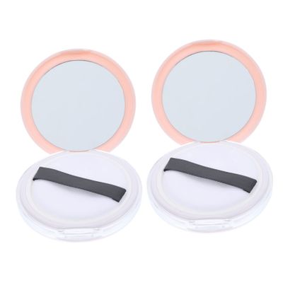 2pcs Box Loose Powder Box Mini Loose Powder Compact Travel Bottles for Toiletries Conditioner Gloss Loose Powder Compact Container Protein Powder Funnel to Go Lure Pot Pink Plastic