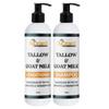 Beef Tallow & Goat Milk Shampoo and Conditioner Set - Handmade Hair Care for Thinning Relief, Sea Moss Shampoo and Conditioner, Thickening Formula for Hair Regrowth & Str (Shampoo & Conditioner 12 Oz) view 1
