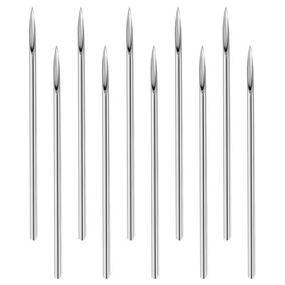 10PCS 10G Piercing Needles Sterile Disposable 316L Surgical Stainless Steel Piercing Needle Conch Lobe Piercing Needles 10 Gauge
