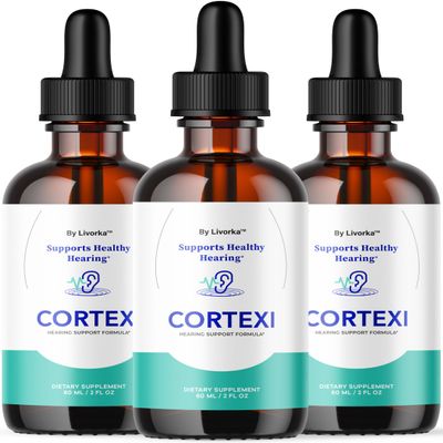 LIVORKA Cortexi Oral Drops to Drink - Formula for Ear Health, Hearing Support - Pack of 3 Bottles (90 Day Supply)