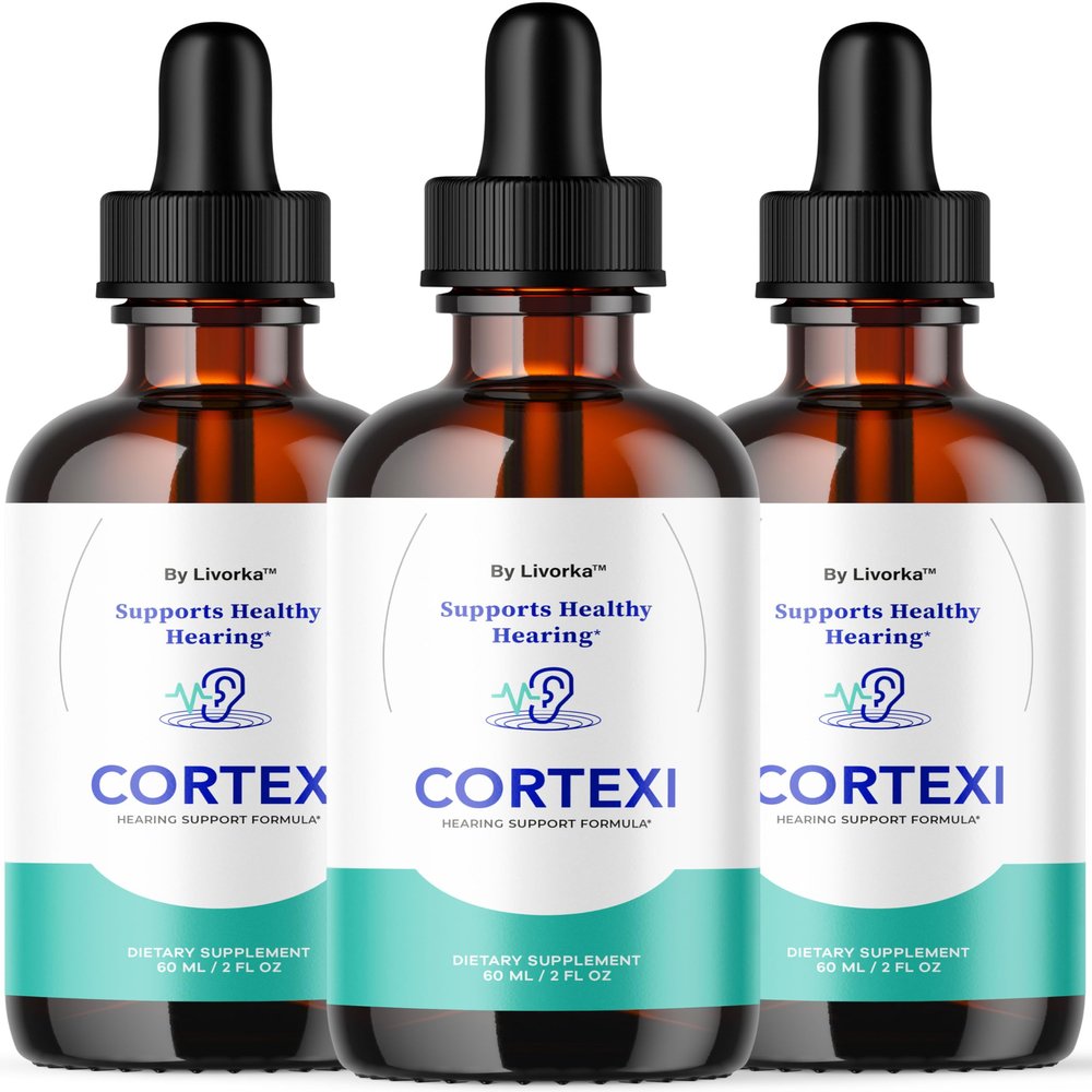 LIVORKA Cortexi Oral Drops to Drink - Formula for Ear Health, Hearing Support - Pack of 3 Bottles (90 Day Supply)