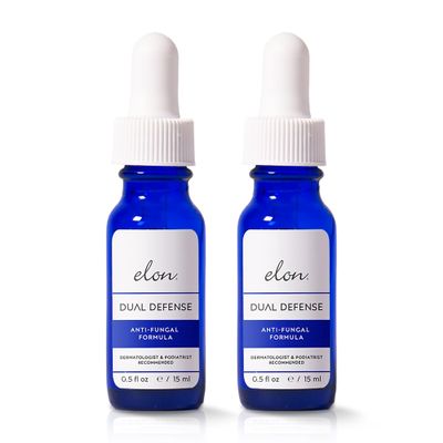 Elon Dual Defense Fungal Formula (2 Pack)  25% Undecylenic Acid  Fingernails & Toe Nail Care Products  Elon Nail Products  Toenail Treatment