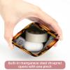 ZHANGYWFS 2 PCS Cosmetic Shrapnel Bag Squeeze Top Makeup Toiletry Bags Vegan Leather Travel Box Small Accessories Unique Kids Lipsticks Simple Slim Must Set Gym Oak view 3