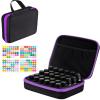 BLIRITEL EVA Essential Oils Organizer, 30 Bottles Hard Shell Essential Oil Storage Carrying Case, Essential Oils Boxes Holds 30 Bottles with 5ml,10ml,15ml (Purple) view 1