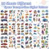 36 Sheets 280PCS Space Planets Vehicle Temporary Tattoos for Kids, Rocket Astronaut Spaceship Motorcycle Car Plane Ship Transportation Fake Tattoos for Kids Boys Girls Birthday Party Supplies Favors view 2