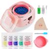 Sunvivi Waxing Kit, Brazilian Wax Warmer for Hair Removal with 5 Bag Hard Wax Beads, Digital Display Melt Warmer Kit for Women Men Full Body, Legs, Face, Bikini,Sensitive skin, Pink view 1
