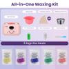 Sunvivi Waxing Kit, Brazilian Wax Warmer for Hair Removal with 5 Bag Hard Wax Beads, Digital Display Melt Warmer Kit for Women Men Full Body, Legs, Face, Bikini,Sensitive skin, Pink view 2