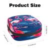 VTGHDEEQ Small Travel Makeup Bag,Cosmetic Bags for Women,Flamingo Stripes Pink Flowers,Period Bag view 2