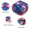 VTGHDEEQ Small Travel Makeup Bag,Cosmetic Bags for Women,Flamingo Stripes Pink Flowers,Period Bag view 3
