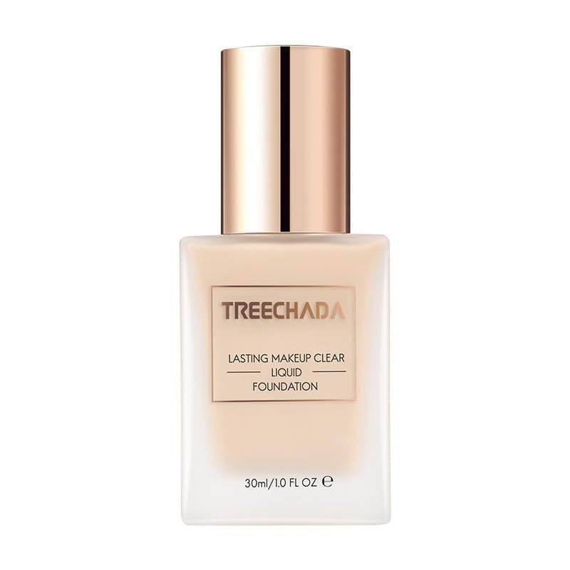 BeautyMall 1PC Thailand Treechada Lasting Makeup Clear Liquid Foundation Cover All Foundation, Long Lasting Full Coverage Liquid Foundation For Oil & Combination Skin, 30ml / 1.02 FL.OZ (01# Ivory)