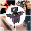 HYYKJ-US Professional Makeup Train Case Rolling Salon Travel Case with Keys Cosmetic Luggage Travel Organizer Tool Box Makeup Trolley for Makeup Artist Hairdresser Beautician (Purple) view 3