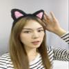 ajdvart Cat Ears Headband 2-Pack  Plush Fuzzy Hairbands for Cosplay, Makeup, Yoga, and Photo Props for Adults and Kids view 2