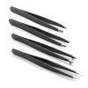 Atcdfuw Eyebrow Tweezers Set,Stainless Steel Tweezers with Curved Scissors Tweezer for Eyebrows, Splinter & Ingrown Hair Removal with Case, As the Picture Shows view 2