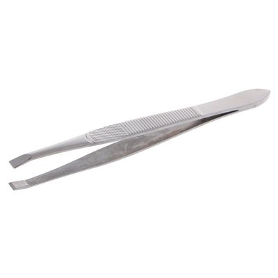 Atcdfuw Eyebrow Tweezers,Professional Stainless Steel Eyebrow Hair Removal Tweezer Flat Tip Tool New