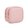 XIAOLER Small Makeup Pouch, Double Zipper Cosmetic Bag, Travel Makeup Bag, Cute Makeup Bag for Purse, Mini Toiletry Bag (pink) view 1