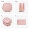 XIAOLER Small Makeup Pouch, Double Zipper Cosmetic Bag, Travel Makeup Bag, Cute Makeup Bag for Purse, Mini Toiletry Bag (pink) view 2